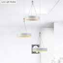 GobekUsa Silver Minimalist Acrylic Pendant Cluster Ceiling Light - Elegant Dining Room Decoration