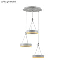 GobekUsa Silver Minimalist Acrylic Pendant Cluster Ceiling Light - Elegant Dining Room Decoration