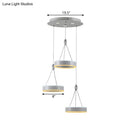 GobekUsa Silver Minimalist Acrylic Pendant Cluster Ceiling Light - Elegant Dining Room Decoration