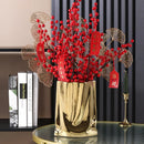 GobekUsa Silver Ruffled Ceramic Flower Vase