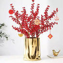 GobekUsa Silver Ruffled Ceramic Flower Vase