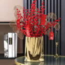 GobekUsa Silver Ruffled Ceramic Flower Vase