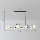GobekUsa Simplicity Opal Glass Molecular Island Suspension Light for Dining Rooms