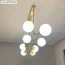 GobekUsa Simplicity Opal Glass Molecular Island Suspension Light for Dining Rooms