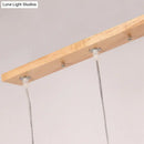 GobekUsa Simplicity Wood 3-Head Opaline Glass Rectangular Island Pendant Light