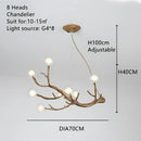 GobekUsa Simulation Iron Tree Branch Bubble Chandelier