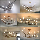 GobekUsa Simulation Iron Tree Branch Bubble Chandelier