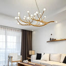 GobekUsa Simulation Iron Tree Branch Bubble Chandelier