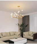 GobekUsa Simulation Iron Tree Branch Bubble Chandelier