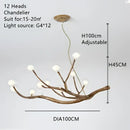 GobekUsa Simulation Iron Tree Branch Bubble Chandelier