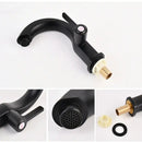 Modern chrome & matte black single lever water purifier kitchen faucet by Decorbites