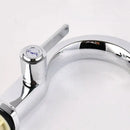 Modern chrome & matte black single lever water purifier kitchen faucet by Decorbites