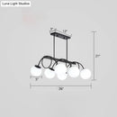 GobekUsa Sleek Black Glass Sphere Island Light for Modern Dining Rooms