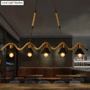 GobekUsa Sleek Black Spiral Rope Pendant Light Fixture with Loft Style Bar Island Lamp and Cone Shade