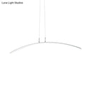 GobekUsa Sleek Black/White Arch Island LED Pendant Lamp for Elegant Dining Table Lighting