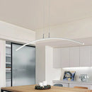 GobekUsa Sleek Black/White Arch Island LED Pendant Lamp for Elegant Dining Table Lighting