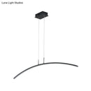 GobekUsa Sleek Black/White Arch Island LED Pendant Lamp for Elegant Dining Table Lighting