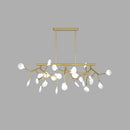 GobekUsa Sleek Firefly LED Dining Room Pendant Light with Opal Glass - Minimalist Island Chandelier
