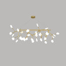 GobekUsa Sleek Firefly LED Dining Room Pendant Light with Opal Glass - Minimalist Island Chandelier