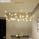 GobekUsa Sleek Firefly LED Dining Room Pendant Light with Opal Glass - Minimalist Island Chandelier