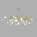 GobekUsa Sleek Firefly LED Dining Room Pendant Light with Opal Glass - Minimalist Island Chandelier