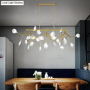 GobekUsa Sleek Firefly LED Dining Room Pendant Light with Opal Glass - Minimalist Island Chandelier