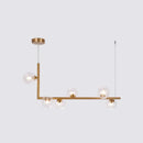 GobekUsa Sleek Glass Pendant Light for Dining Room with Hanging Island Design