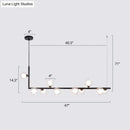 GobekUsa Sleek Glass Pendant Light for Dining Room with Hanging Island Design