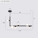 GobekUsa Sleek Glass Pendant Light for Dining Room with Hanging Island Design