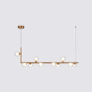 GobekUsa Sleek Glass Pendant Light for Dining Room with Hanging Island Design