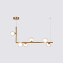 GobekUsa Sleek Glass Pendant Light for Dining Room with Hanging Island Design