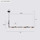 GobekUsa Sleek Glass Pendant Light for Dining Room with Hanging Island Design