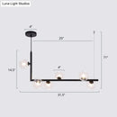 GobekUsa Sleek Glass Pendant Light for Dining Room with Hanging Island Design