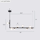 GobekUsa Sleek Glass Pendant Light for Dining Room with Hanging Island Design