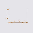 GobekUsa Sleek Glass Pendant Light for Dining Room with Hanging Island Design