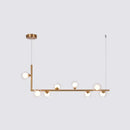 GobekUsa Sleek Glass Pendant Light for Dining Room with Hanging Island Design