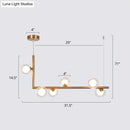 GobekUsa Sleek Glass Pendant Light for Dining Room with Hanging Island Design