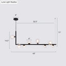 GobekUsa Sleek Glass Pendant Light for Dining Room with Hanging Island Design