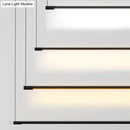 GobekUsa Sleek Metal Black LED Pendant Lamp for Stylish Island Table