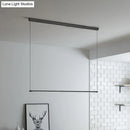 GobekUsa Sleek Metal Black LED Pendant Lamp for Stylish Island Table