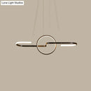 GobekUsa Sleek Ring and Curve Dining Room Pendant Light with LED Ceiling Mount – Minimalistic Metal Simplicity