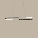 GobekUsa Sleek Ring and Curve Dining Room Pendant Light with LED Ceiling Mount – Minimalistic Metal Simplicity