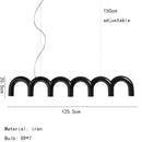 GobekUsa Sleek U-Shaped Chandelier for Bedroom and Kitchen