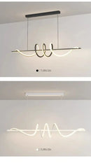GobekUsa Sleek Wavy Pendant Lights for Dining Room