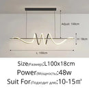 GobekUsa Sleek Wavy Pendant Lights for Dining Room