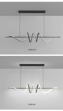 GobekUsa Sleek Wavy Pendant Lights for Dining Room