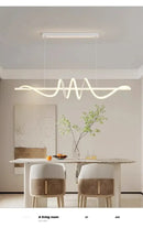 GobekUsa Sleek Wavy Pendant Lights for Dining Room