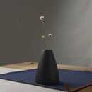 Matte black ceramic small vase elegant japanese living room decor by Decorbites