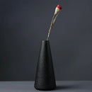 Matte black ceramic small vase elegant japanese living room decor by Decorbites