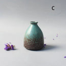 Matte black ceramic small vase elegant japanese living room decor by Decorbites